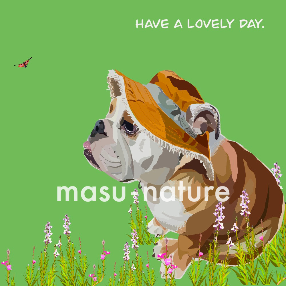 デジタルペットアート yuzu ユズちゃん masu-nature digital illustration 実績紹介　犬 dog イングリッシュトイプードル